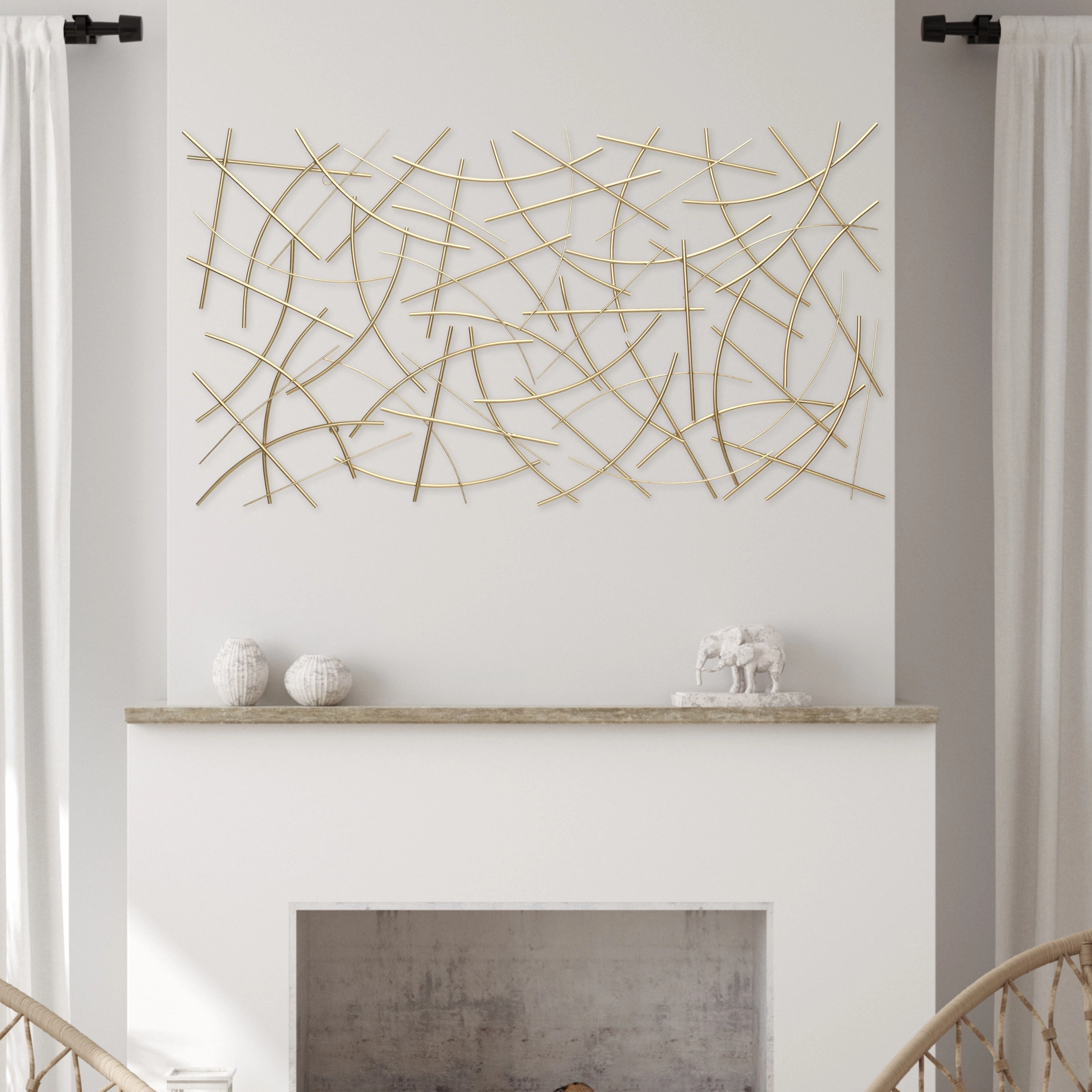 6088GD - Polaris Curved Wall Decor - Gold