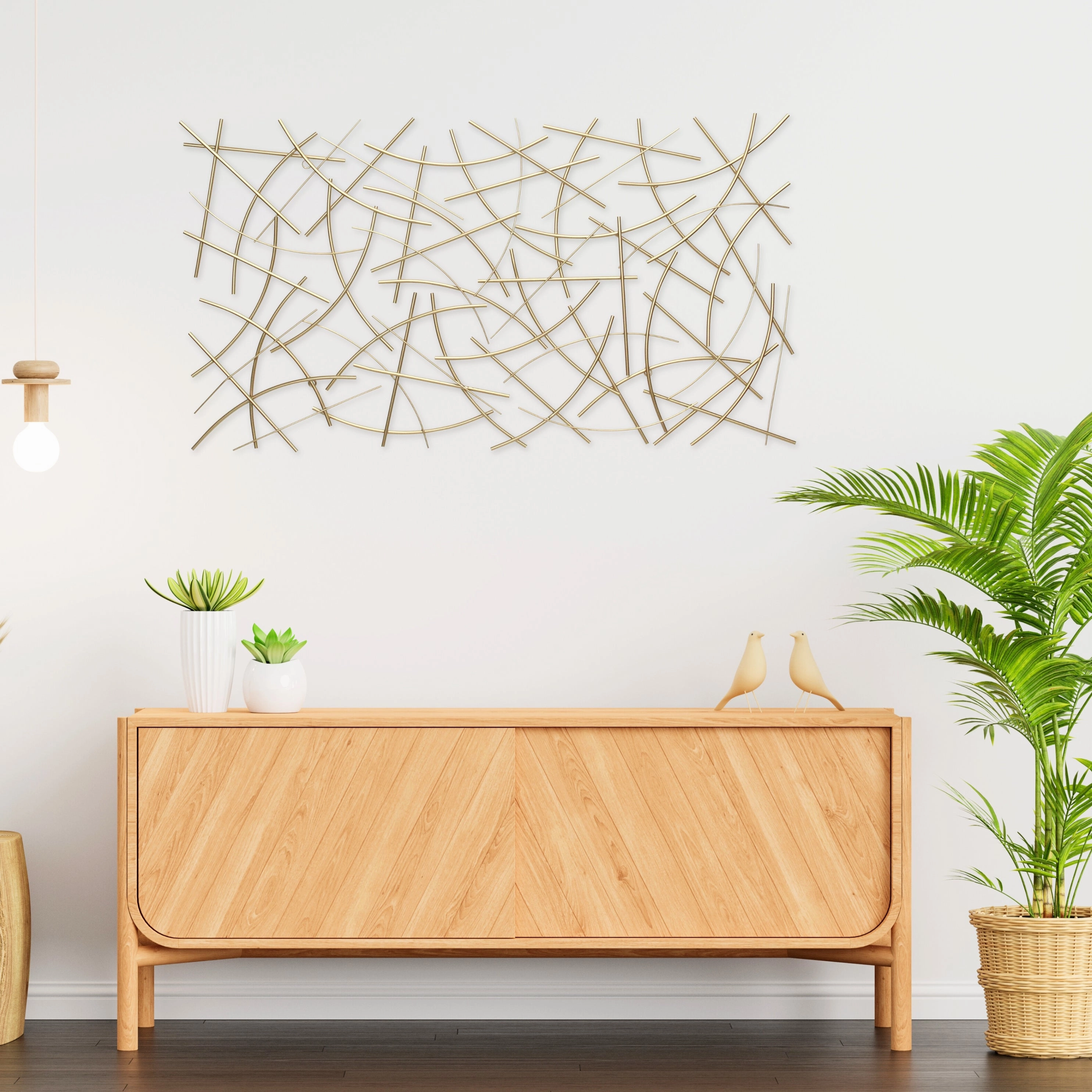 6088GD - Polaris Curved Wall Decor - Gold