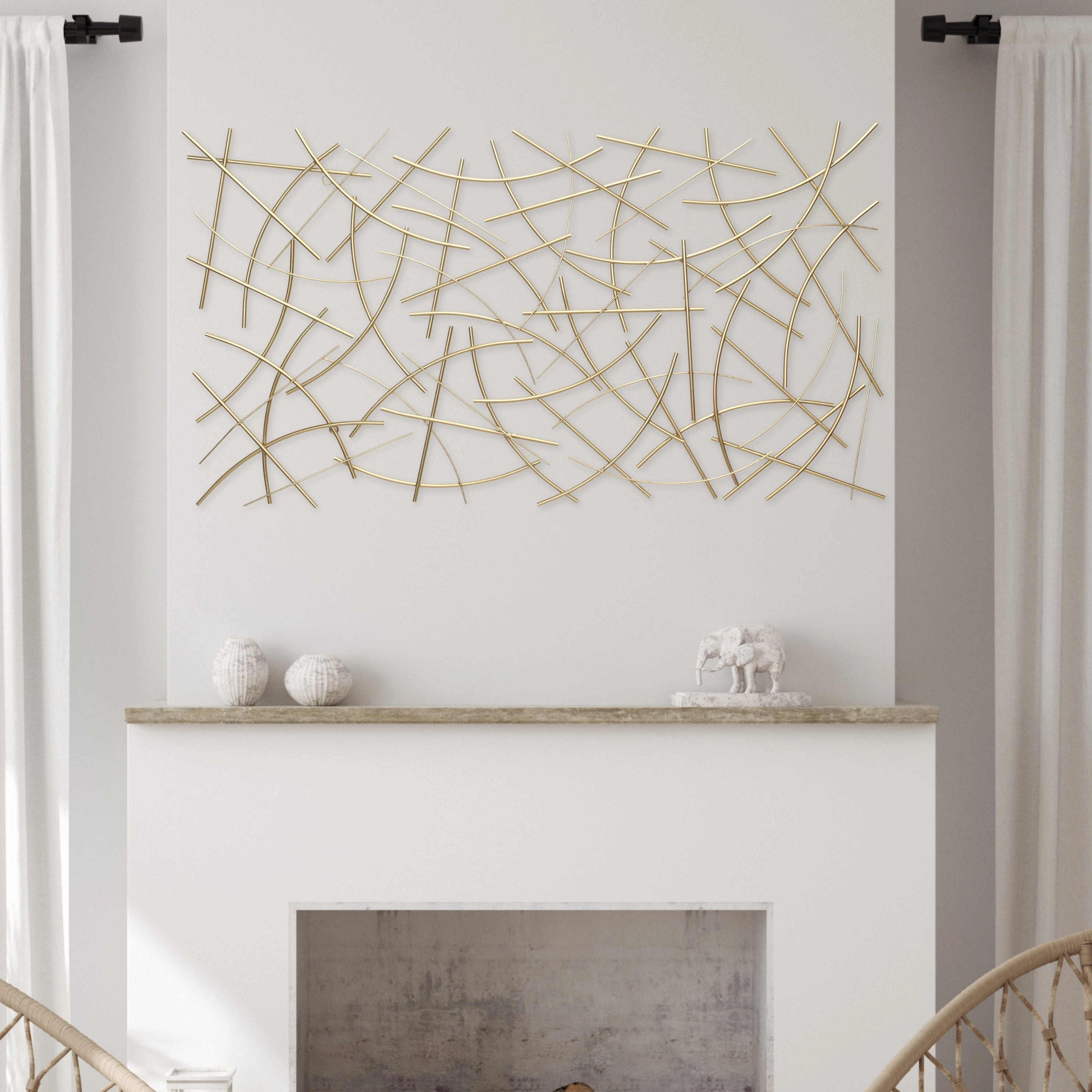 6088GD - Polaris Curved Wall Decor - Gold