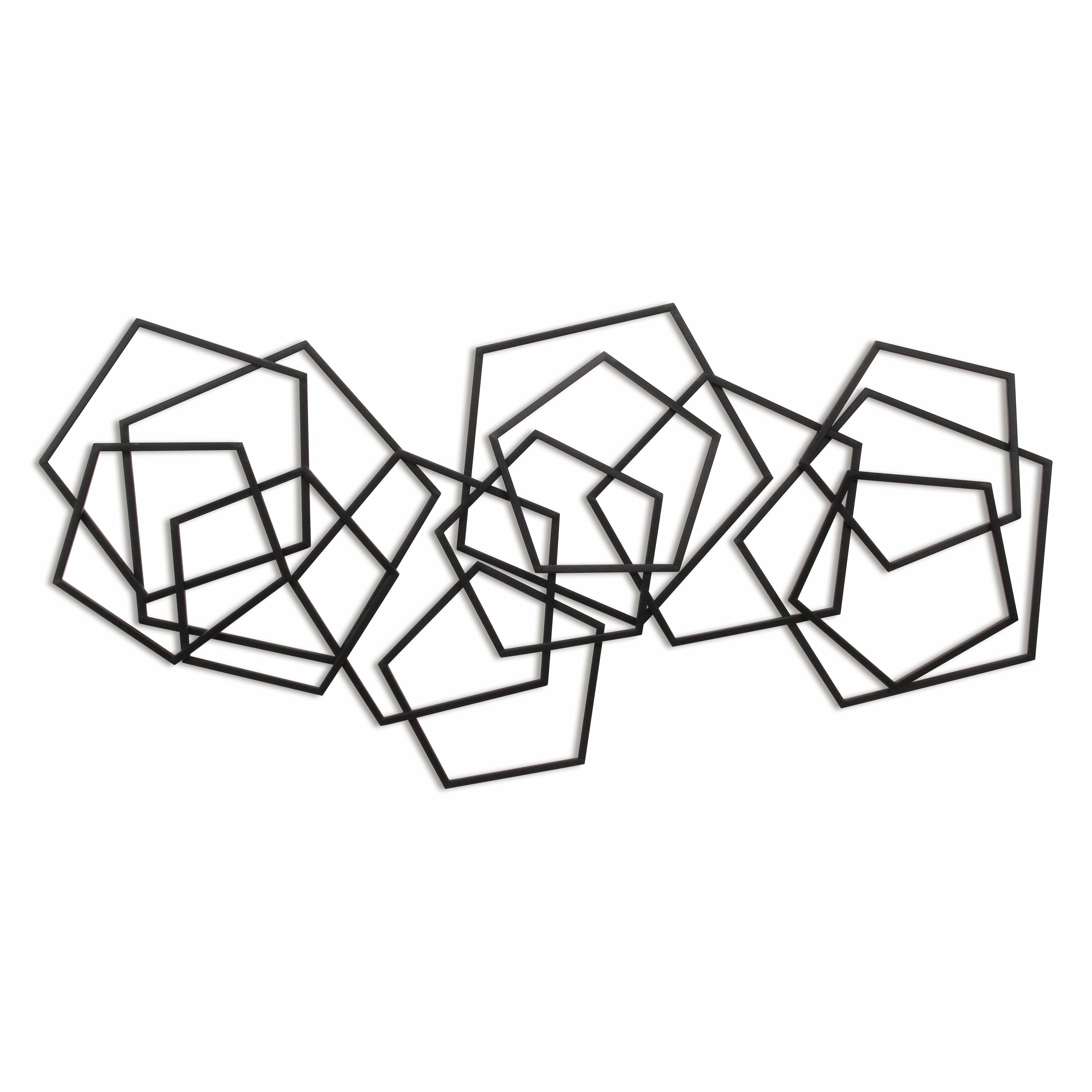 6092BK - Astraga Pentagon Wall Art - Black 