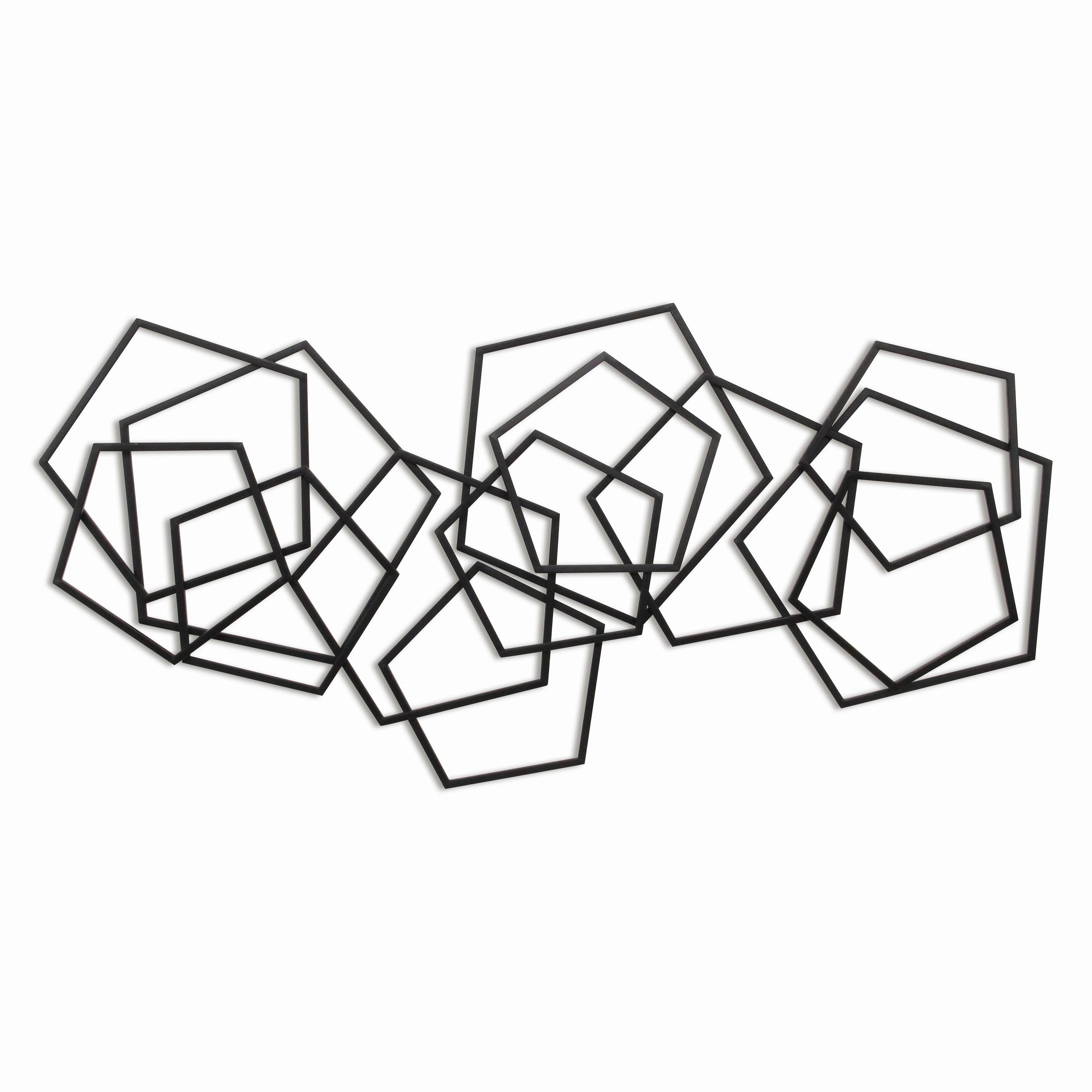 6092BK - Astraga Pentagon Wall Art - Black 