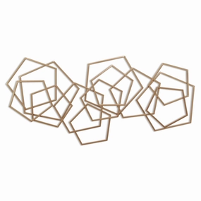 6092BZ - Astraga Pentagon Wall Art - Bronze 