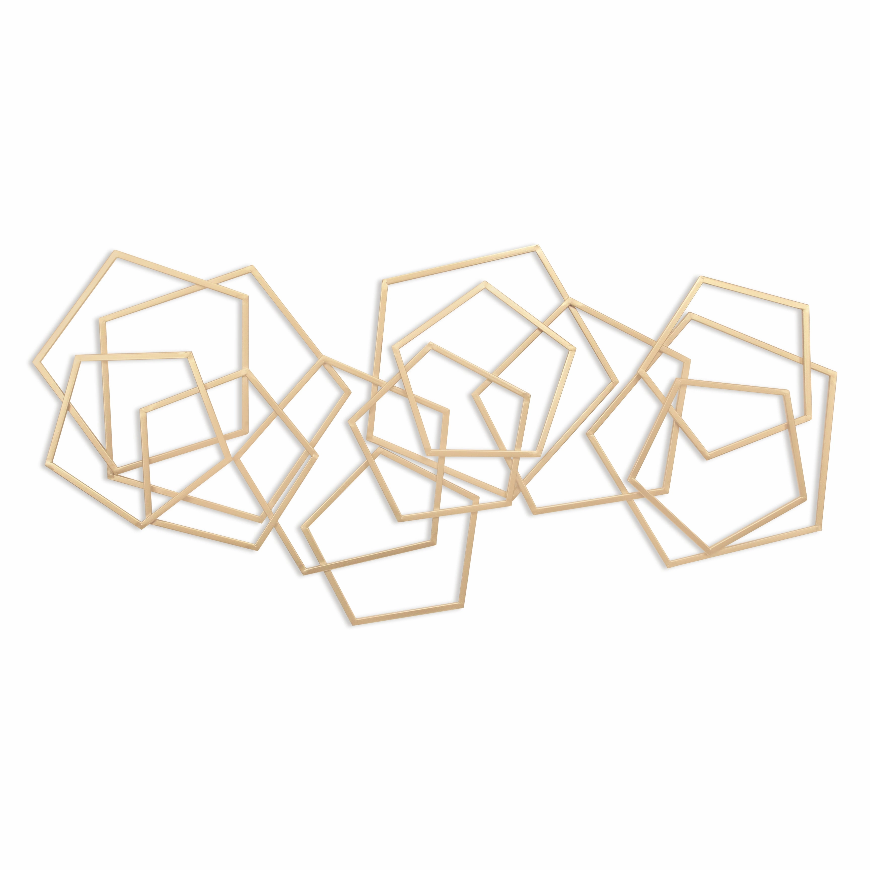 6092GD - Astraga Pentagon Wall Art - Gold 