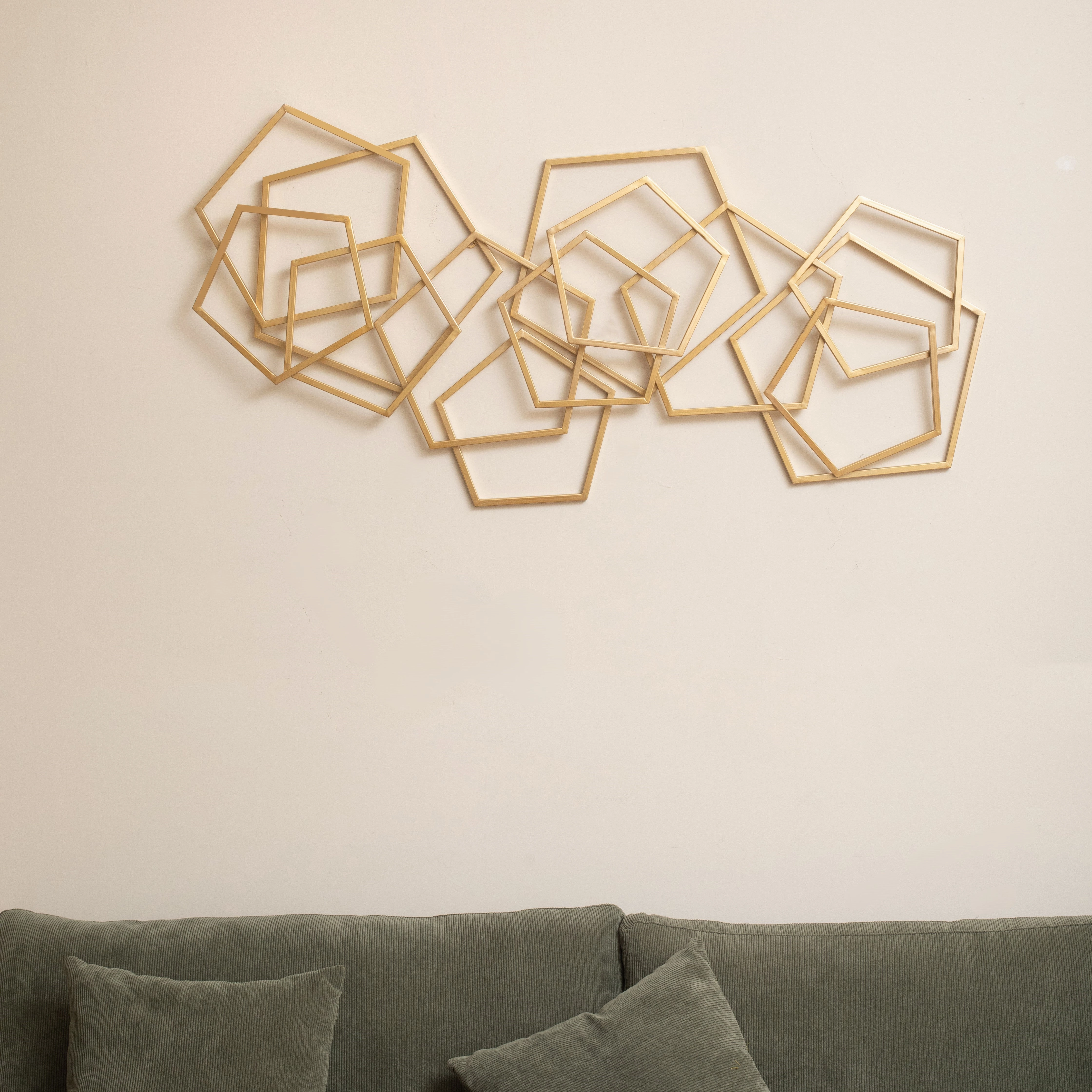 6092GD - Astraga Pentagon Wall Art - Gold