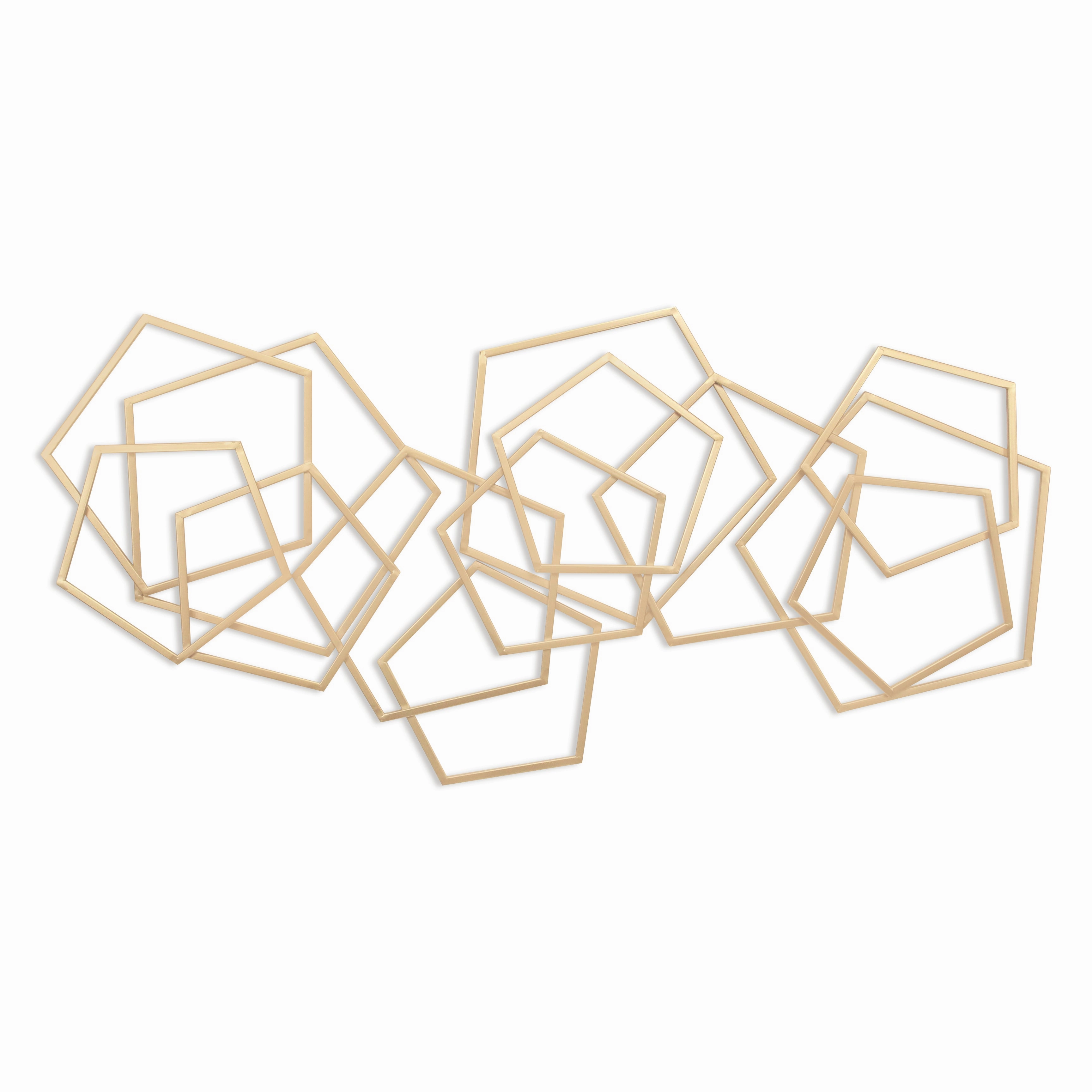 6092GD - Astraga Pentagon Wall Art - Gold 