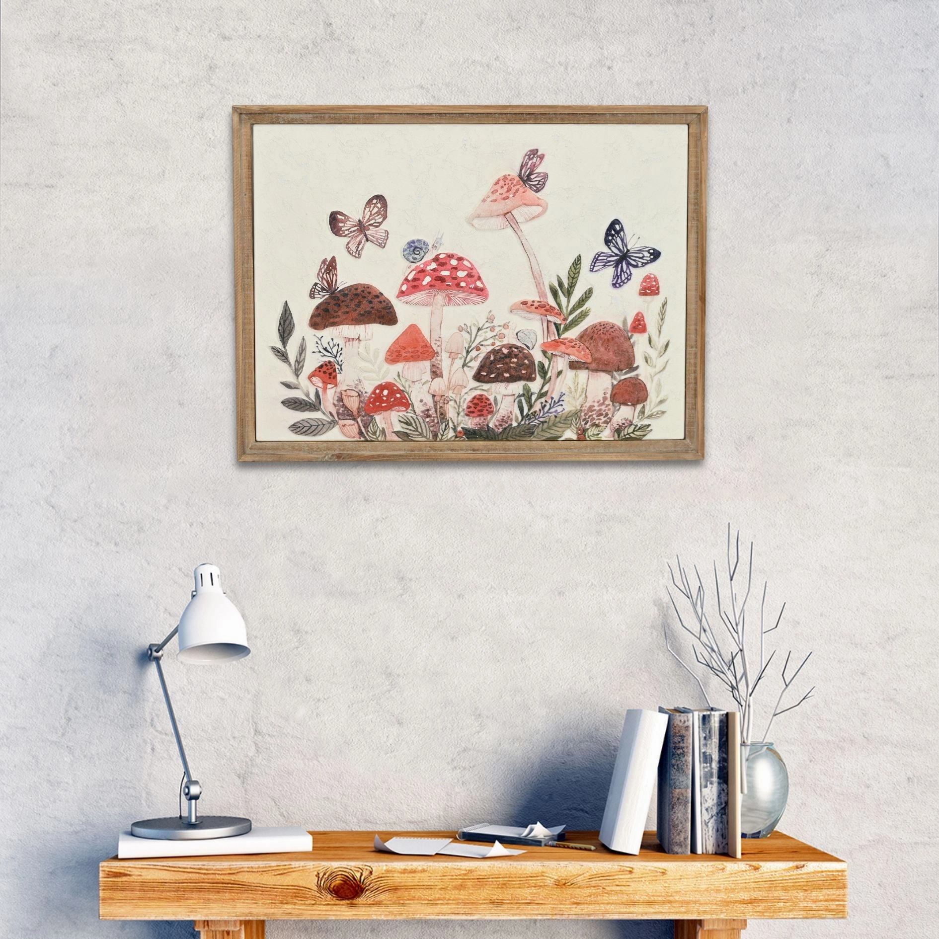 6133 - Hareton Multicolor Mushroom Wall Art