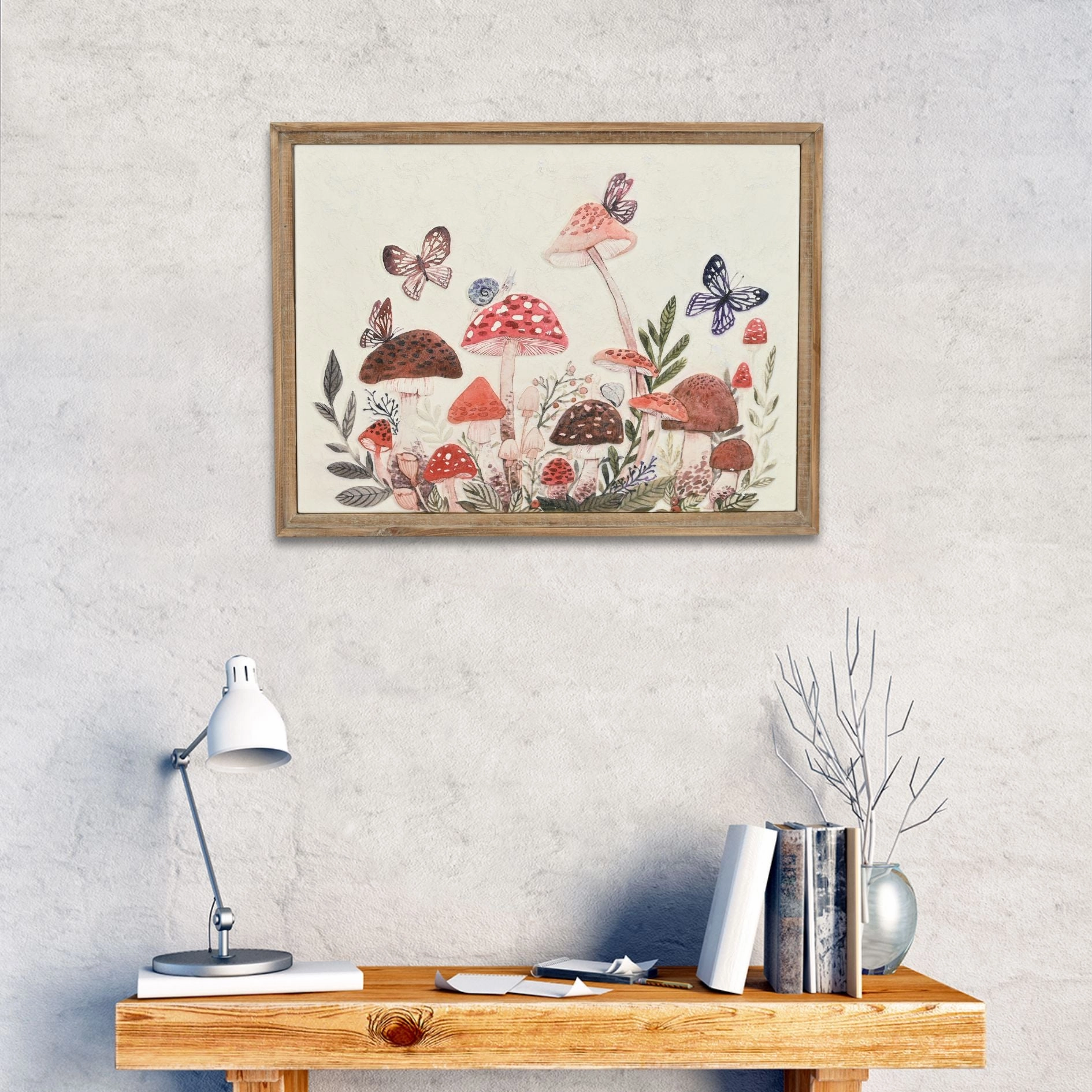 6133 - Hareton Multicolor Mushroom Wall Art