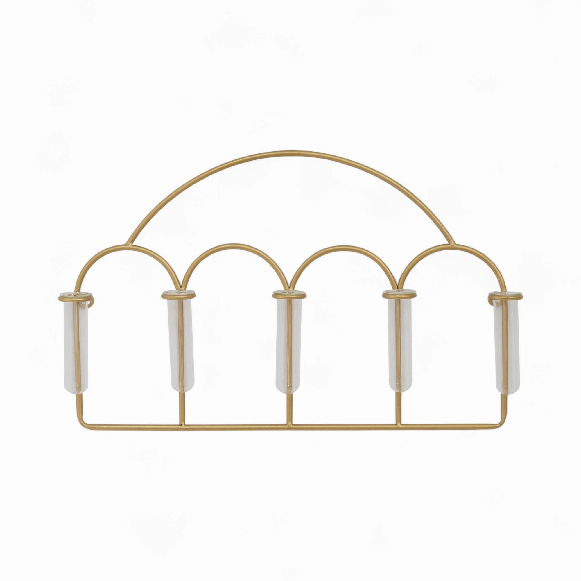 6237GD - Ezri 5 Glass Jar Metal Wall Decor 