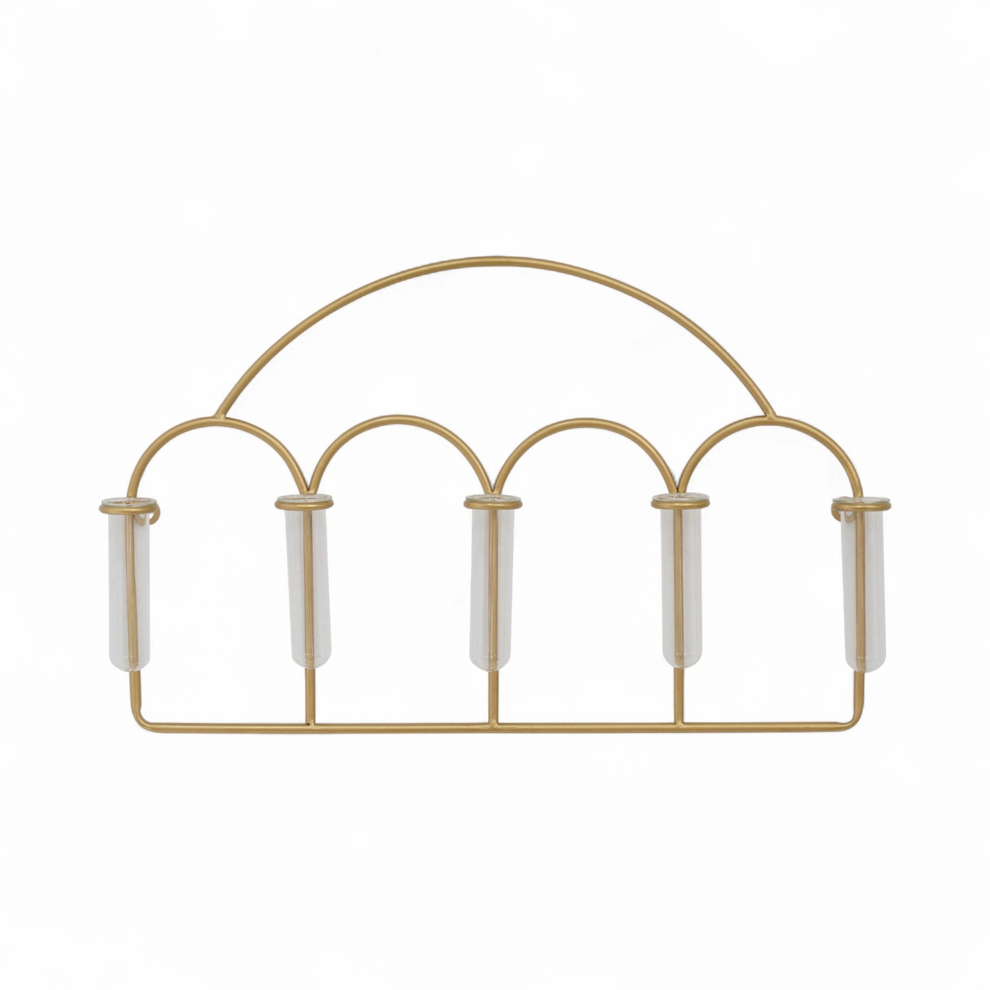 6237GD - Ezri 5 Glass Jar Metal Wall Decor 