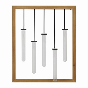 6238BK - Senara 5 Glass Jar Framed Decor 