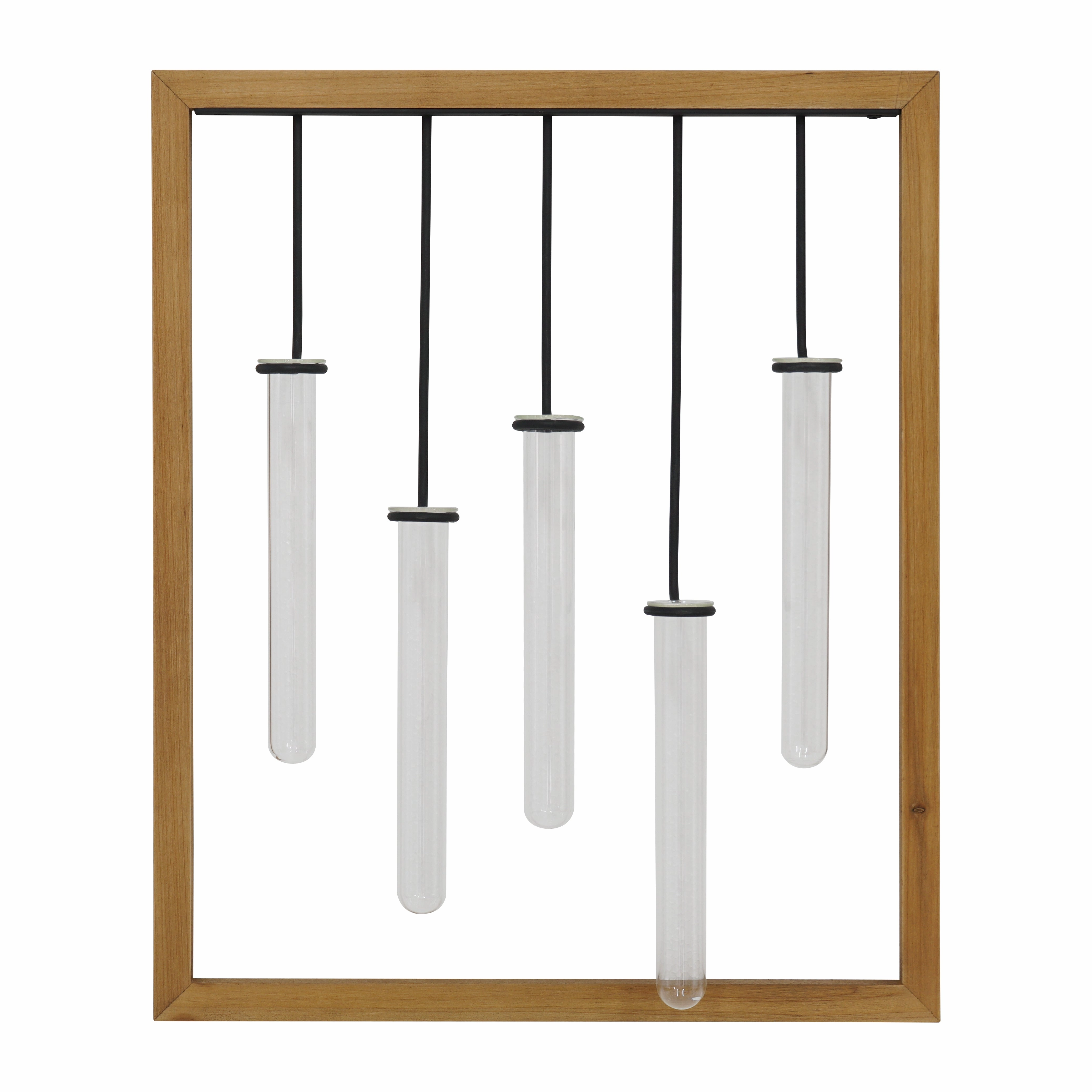6238BK - Senara 5 Glass Jar Framed Decor 