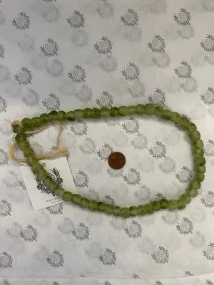 8mm Grass Green Recycled Glass Beads 