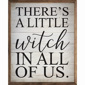 A Little Witch Wood Framed Print 