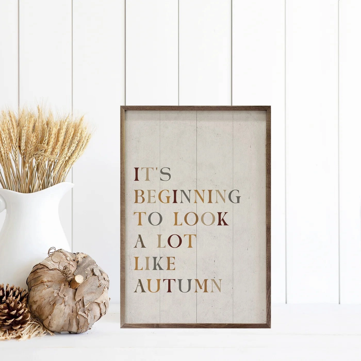 A Lot Like Autumn Wood Framed Print