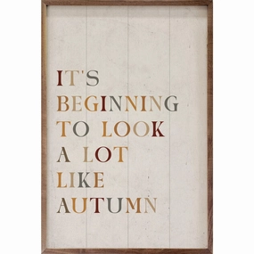 A Lot Like Autumn Wood Framed Print 