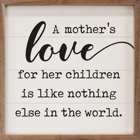 A Mother's Love For Her Children Wood Framed Print 