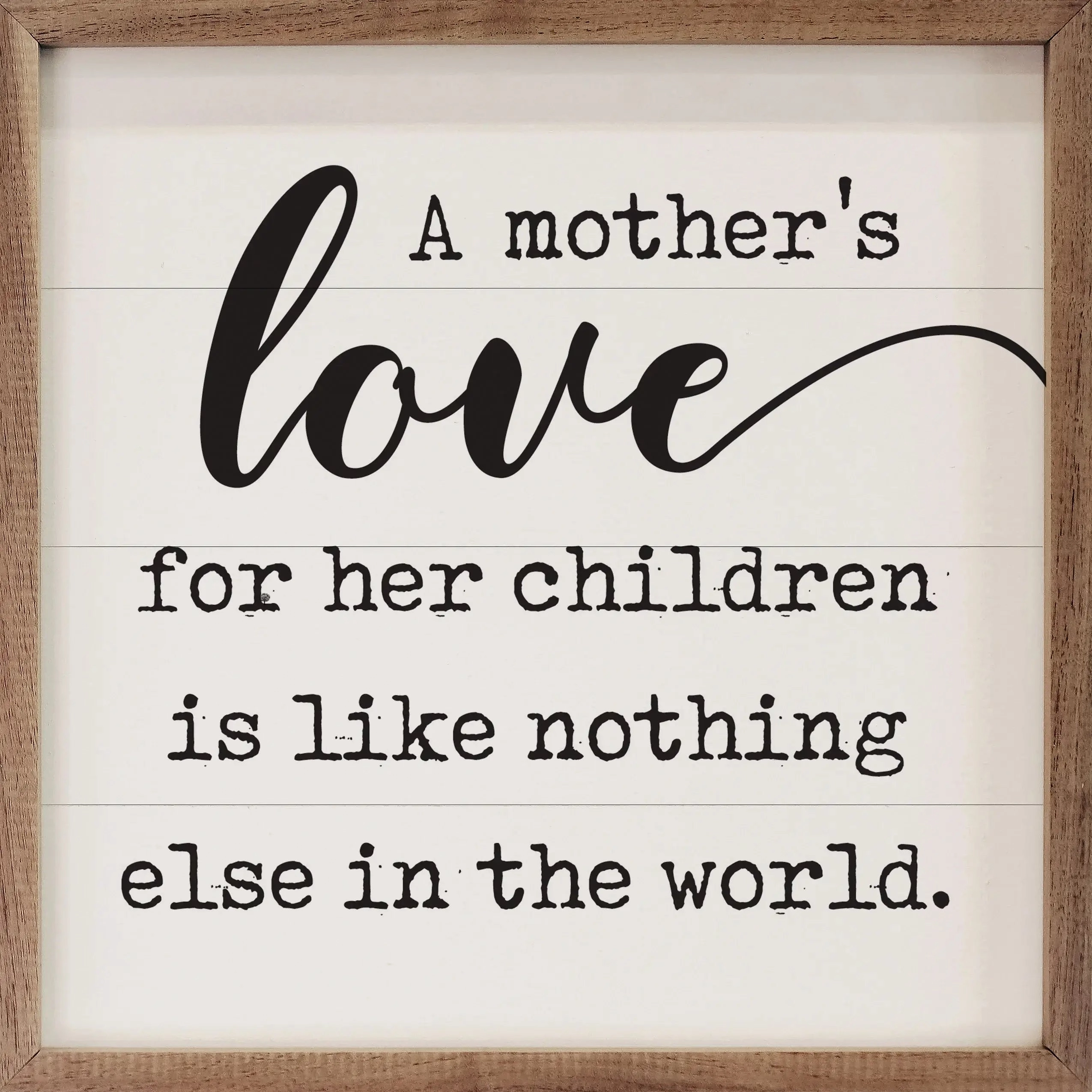 A Mother's Love For Her Children Wood Framed Print 