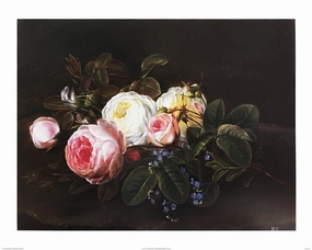A Still Life with Roses and Forget-Me-Nots 