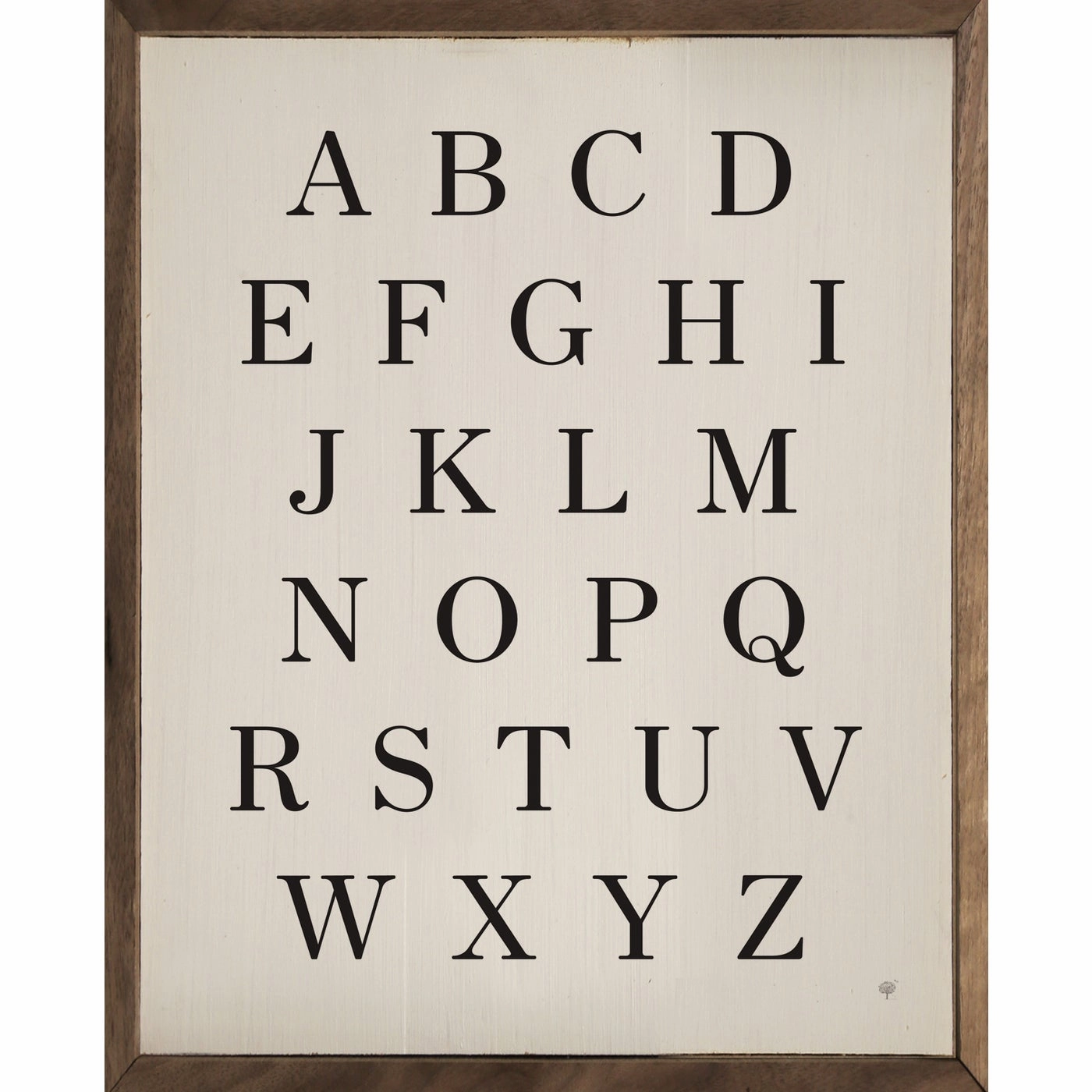 ABCs White Wood Framed Print 