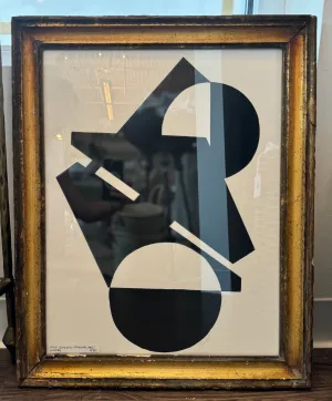 Abstract Black & White Framed Art 
