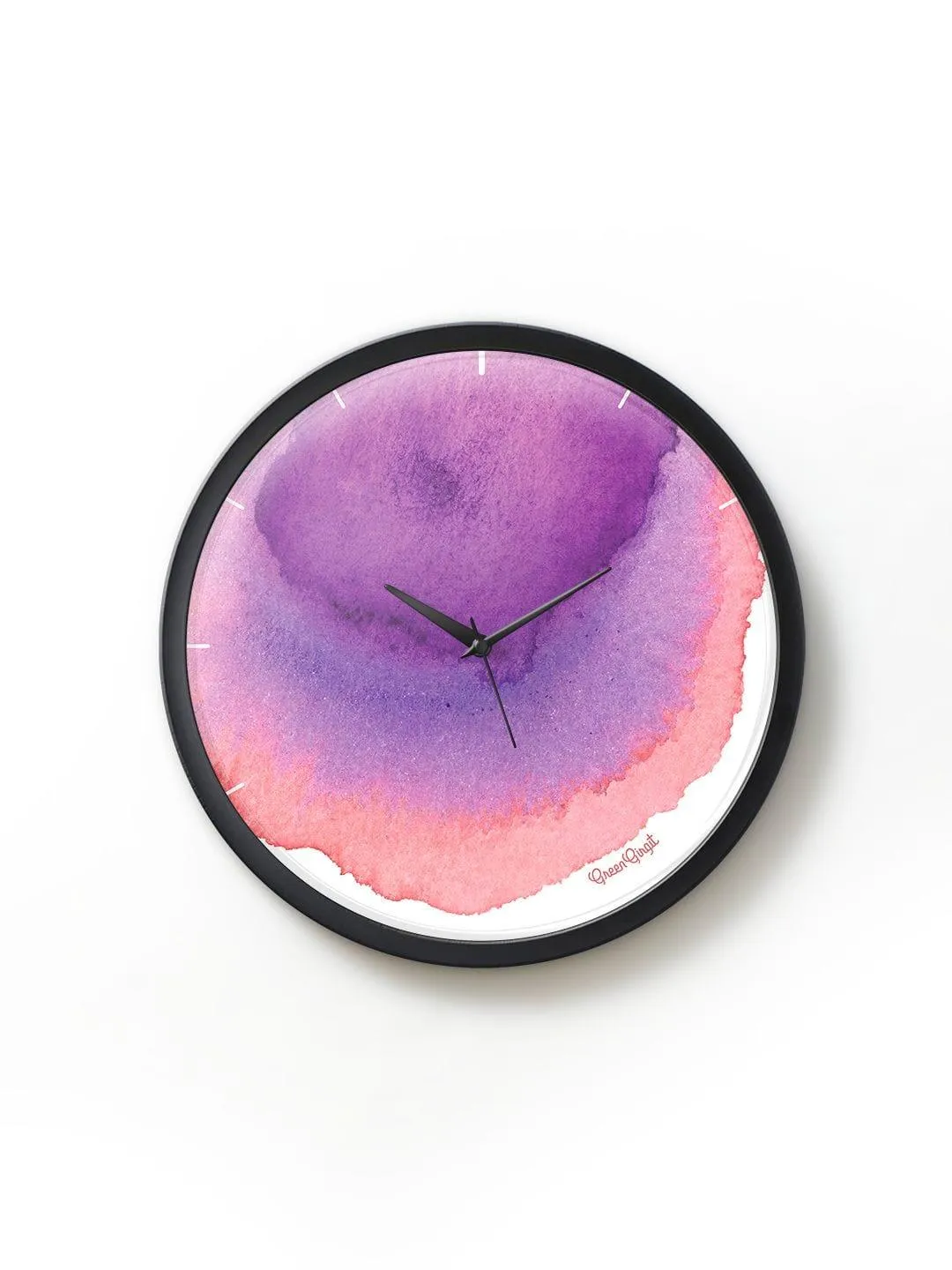 Abstract Watercolors Multicolor Wall Clock