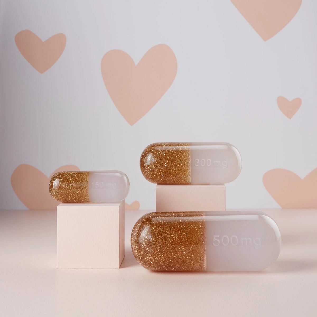 Acrylic pill 150 mg Gold