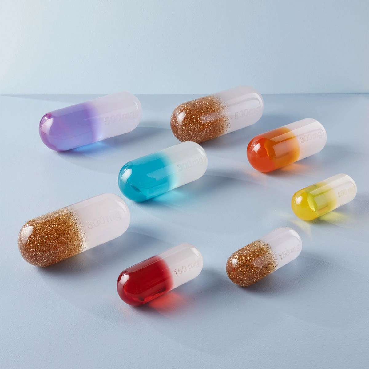 Acrylic pill 150 mg Gold
