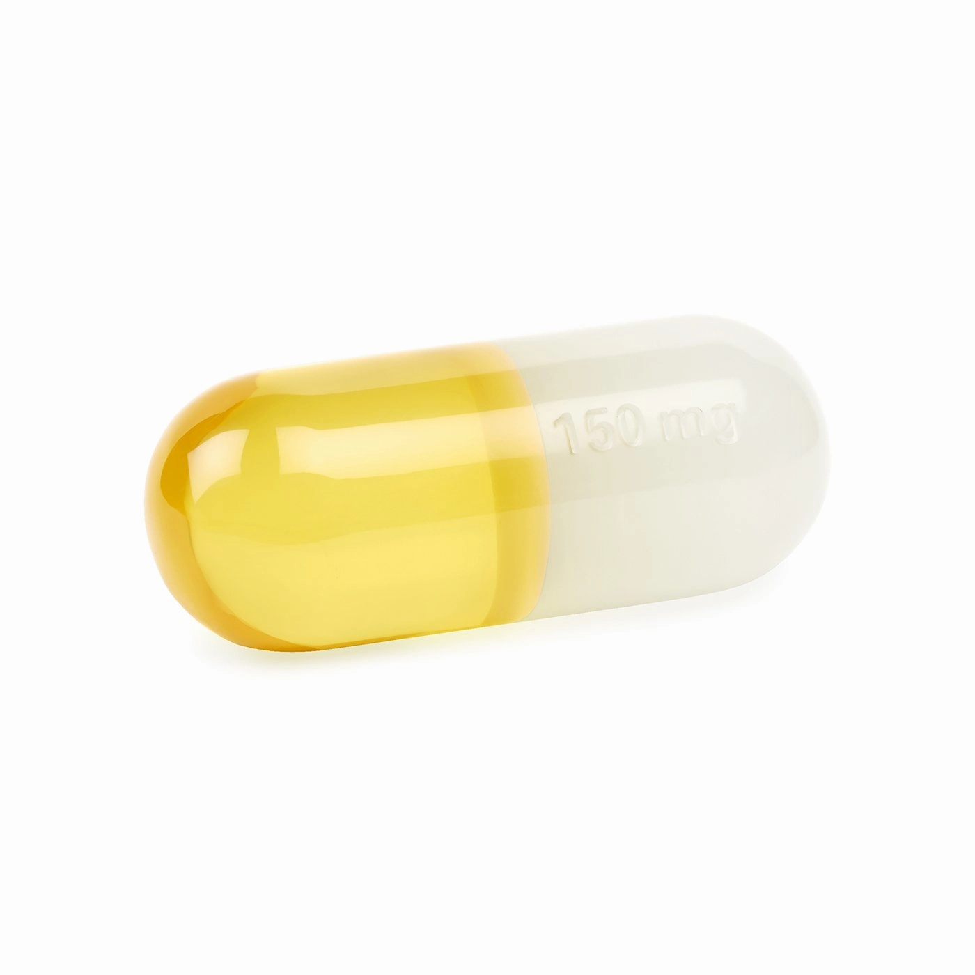 Acrylic pill 150 mg yellow 