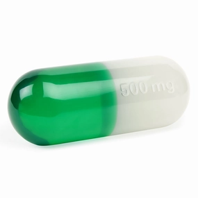 Acrylic pill 500 mg green 