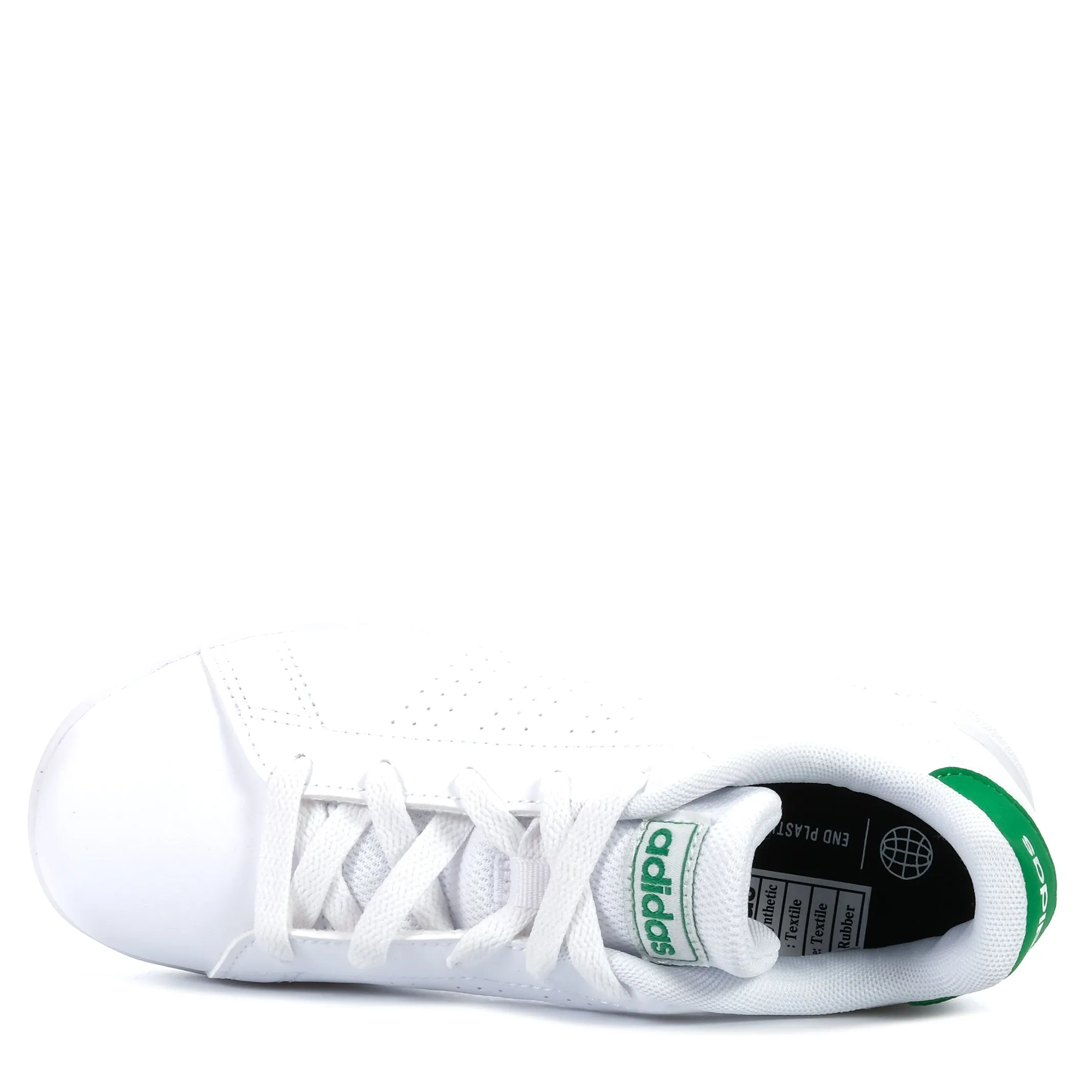 Adidas Advantage K White/Green Shoes_Adidas