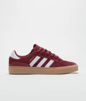 Adidas Busenitz Vulc II Shoes - Preloved Ruby / FTWR White / Gold Metallic Adidas