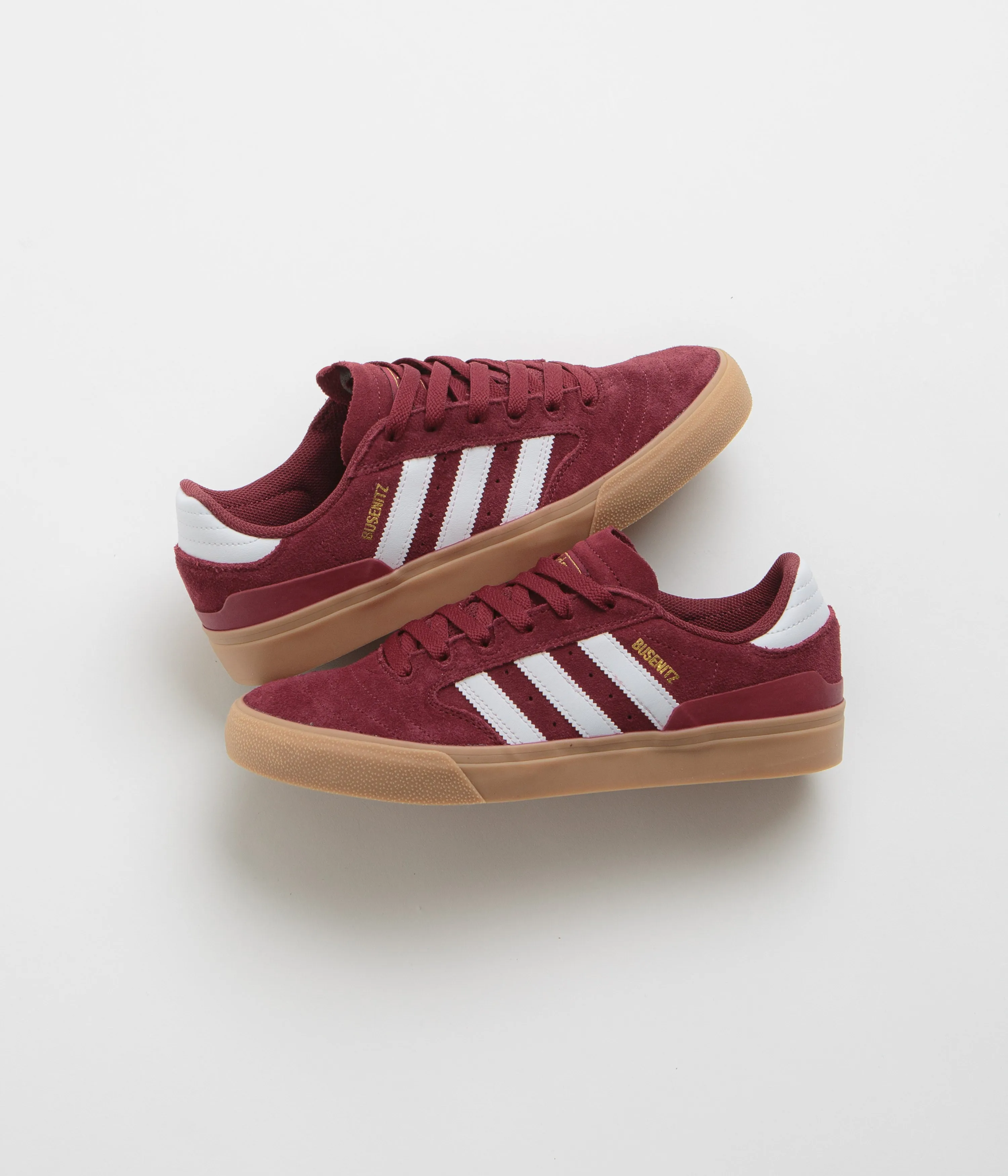 Adidas Busenitz Vulc II Shoes - Preloved Ruby / FTWR White / Gold Metallic Adidas