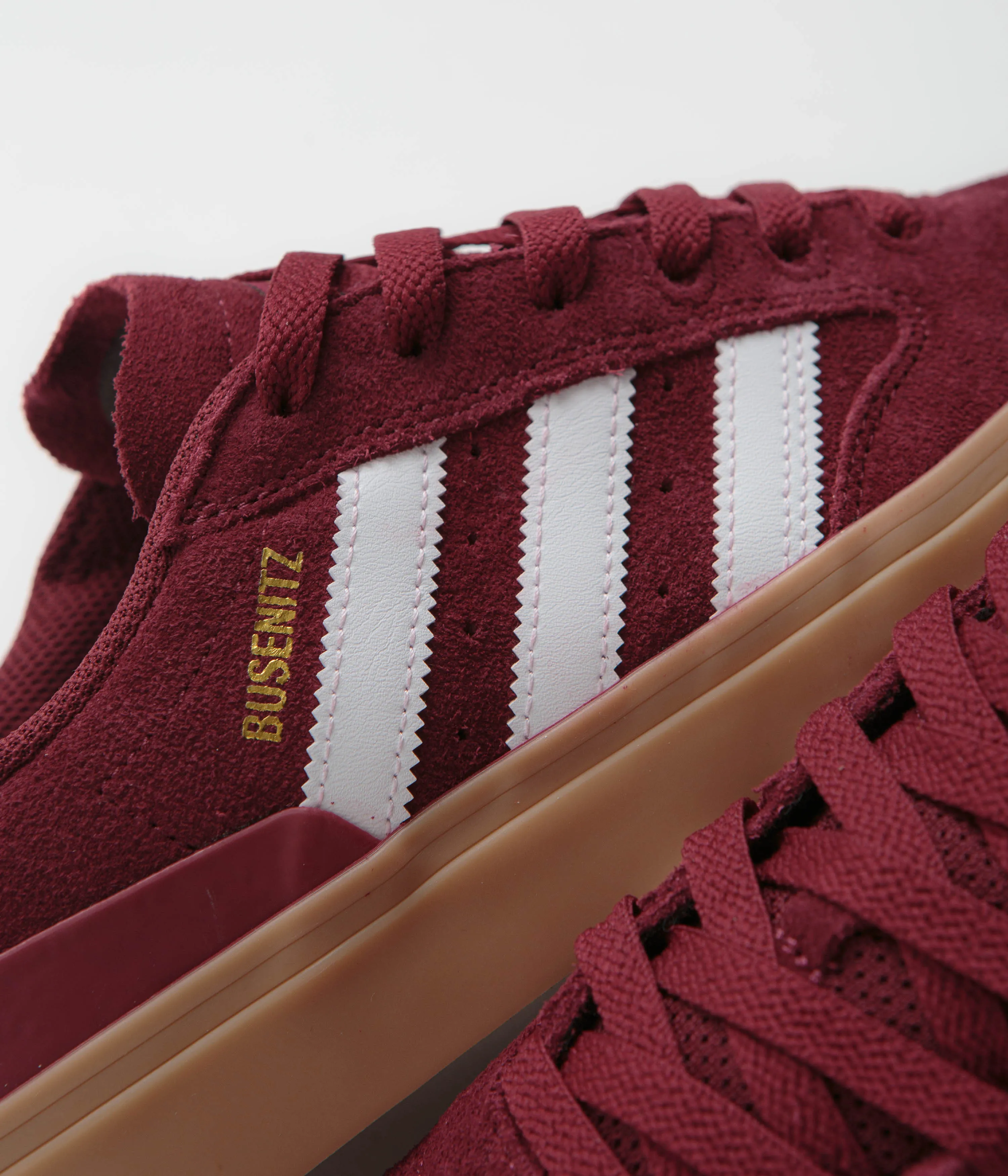Adidas Busenitz Vulc II Shoes - Preloved Ruby / FTWR White / Gold Metallic Adidas