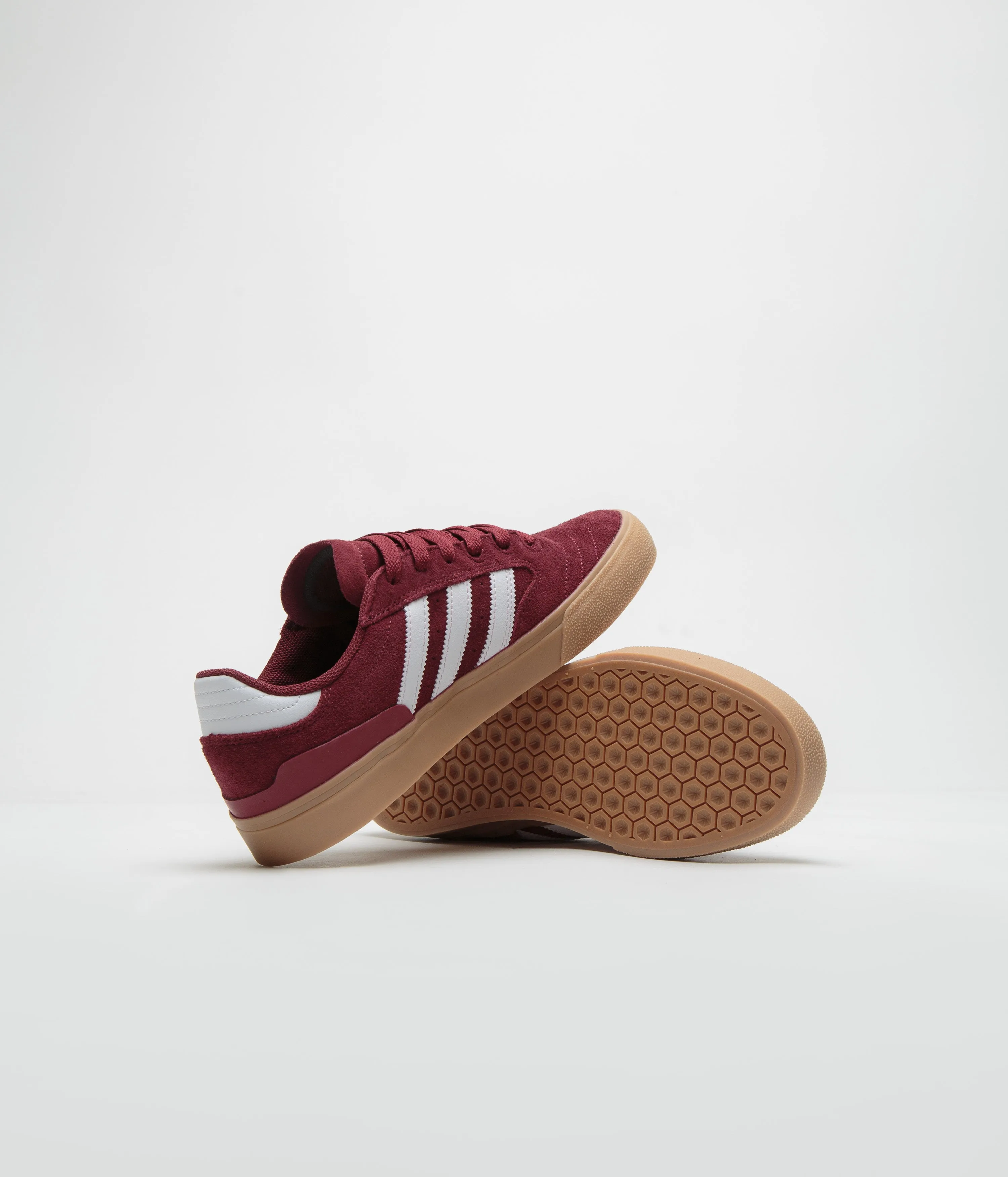Adidas Busenitz Vulc II Shoes - Preloved Ruby / FTWR White / Gold Metallic Adidas