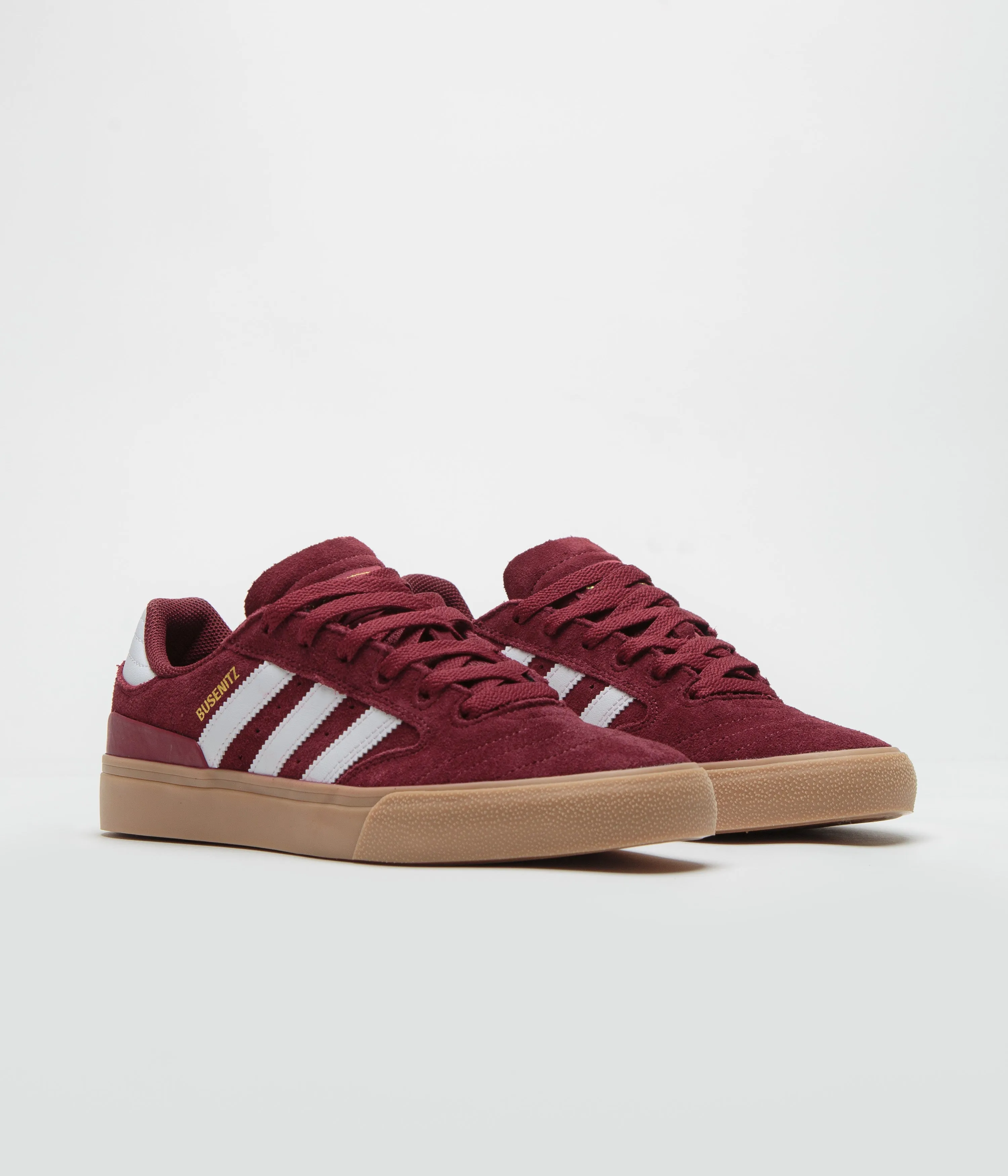 Adidas Busenitz Vulc II Shoes - Preloved Ruby / FTWR White / Gold Metallic Adidas