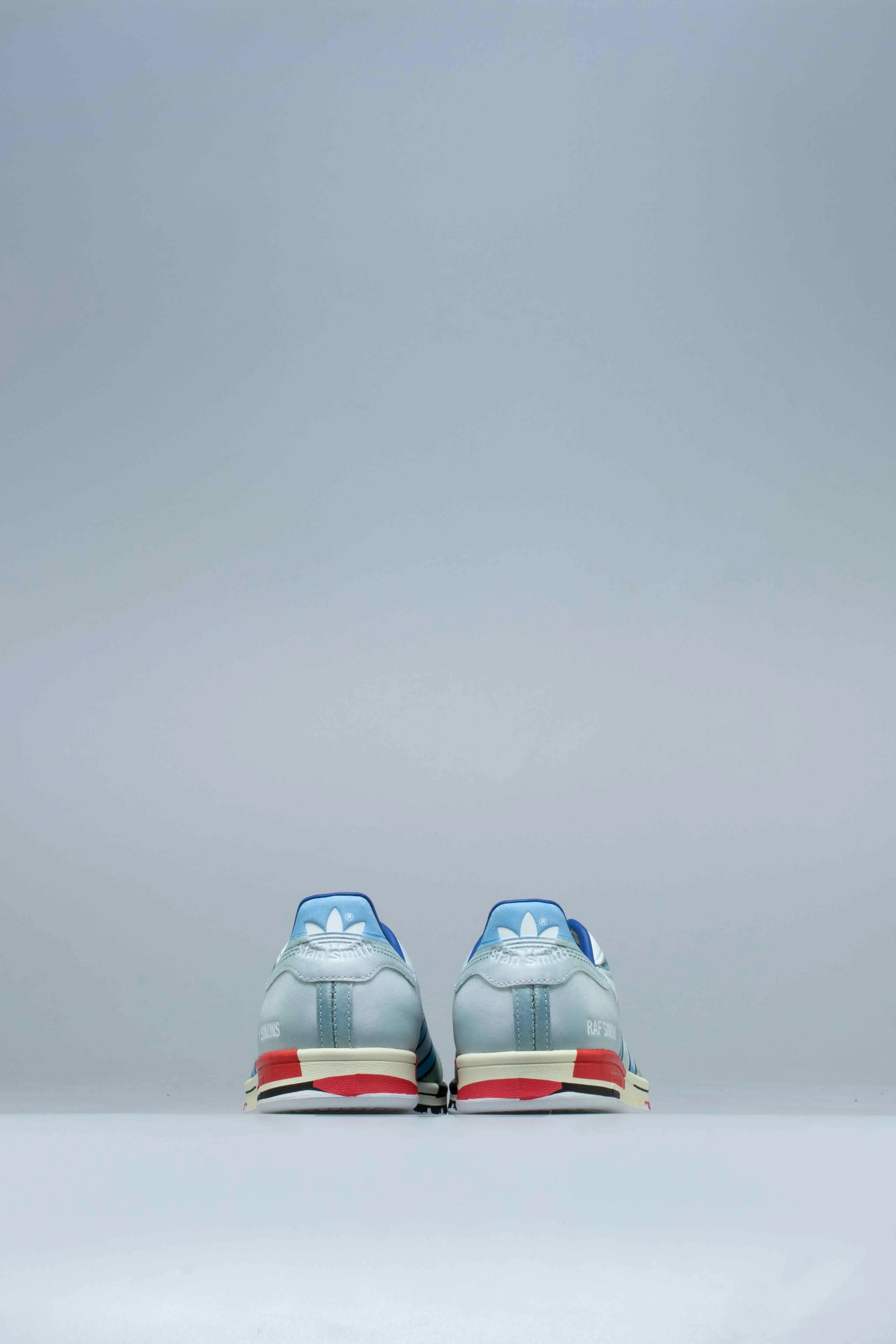 Adidas Clothing Raf Simons Micropacer Stan Smith Mens Shoes - Silver Metallic/Red/Blue