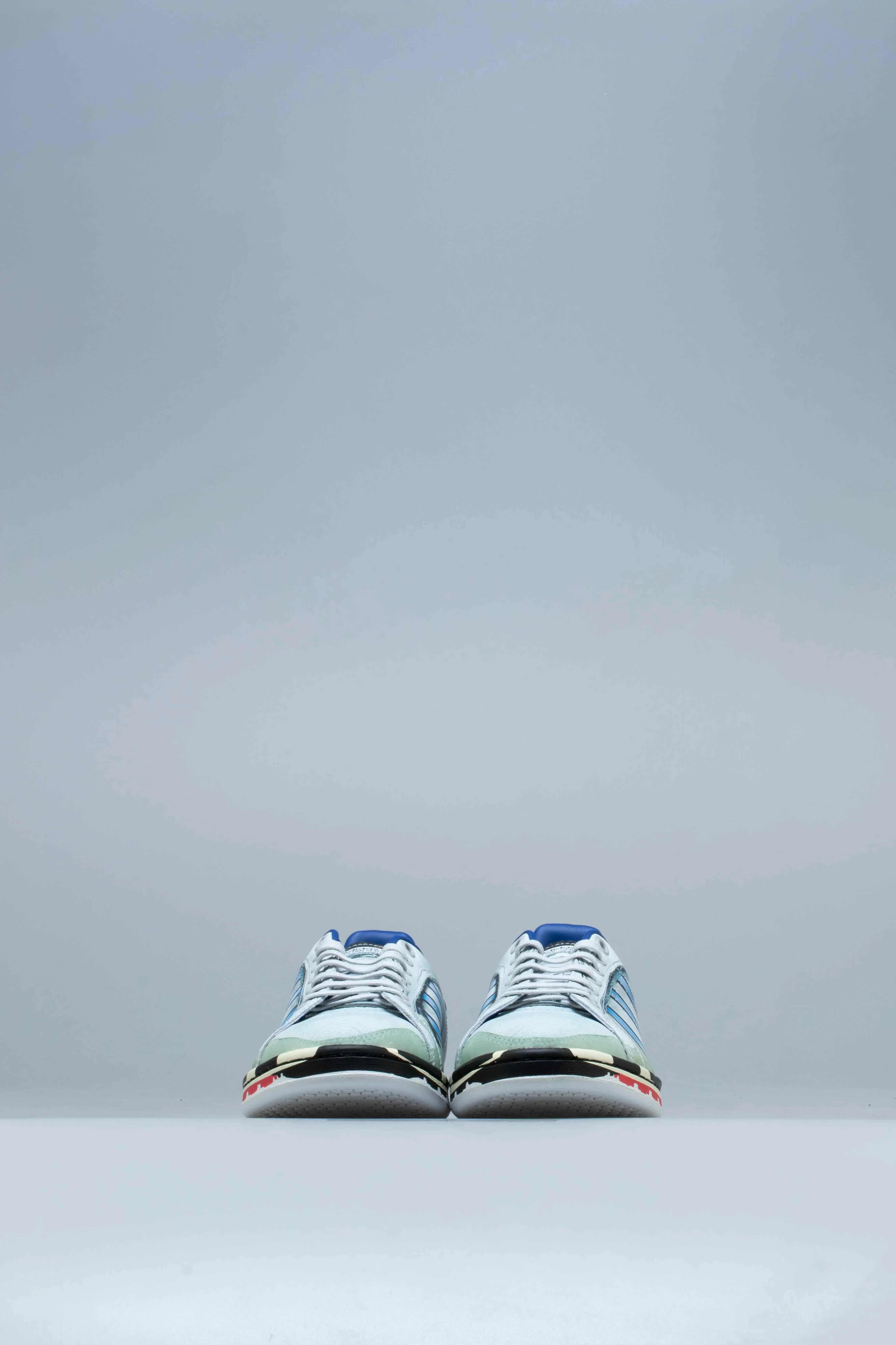 Adidas Clothing Raf Simons Micropacer Stan Smith Mens Shoes - Silver Metallic/Red/Blue