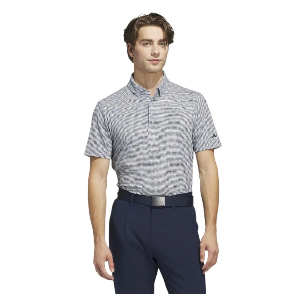 adidas Go-To Printed Stripe Golf Polo Shirt JP2329