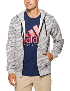 Adidas Mens Ess Aop Fz Hdy Sweatshirt Nike Clothing