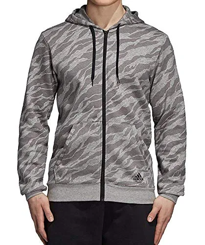 Adidas Mens Ess Aop Fz Hdy Sweatshirt Nike Clothing