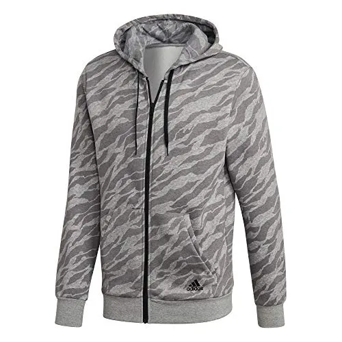 Adidas Mens Ess Aop Fz Hdy Sweatshirt Nike Clothing