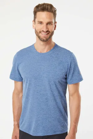 Adidas Mens UPF 50  Short Sleeve Crewneck T-Shirt - Heather Collegiate Royal Blue