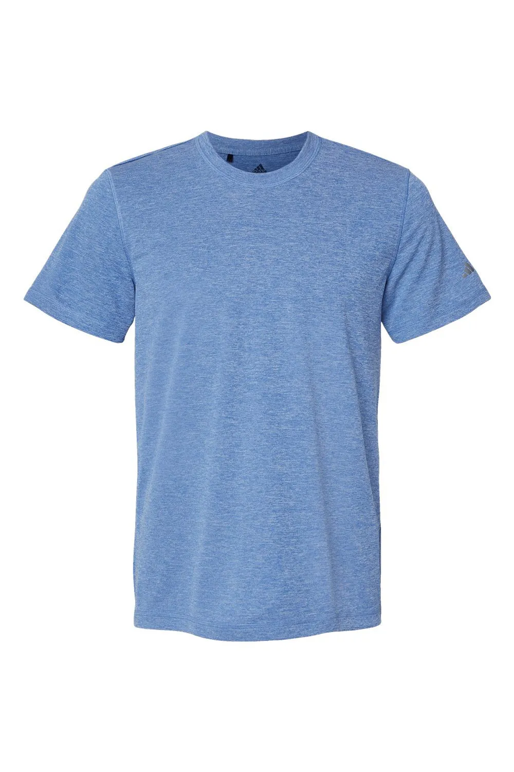 Adidas Mens UPF 50  Short Sleeve Crewneck T-Shirt - Heather Collegiate Royal Blue