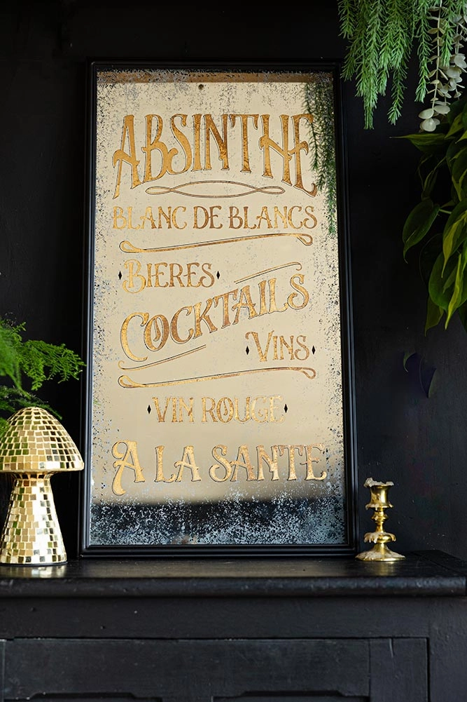 Aged Style Absinthe, Bieres & Vins Decorative Mirror 