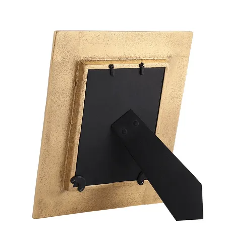 Aiko Photo Frame in Croc Pattern Gold Finish