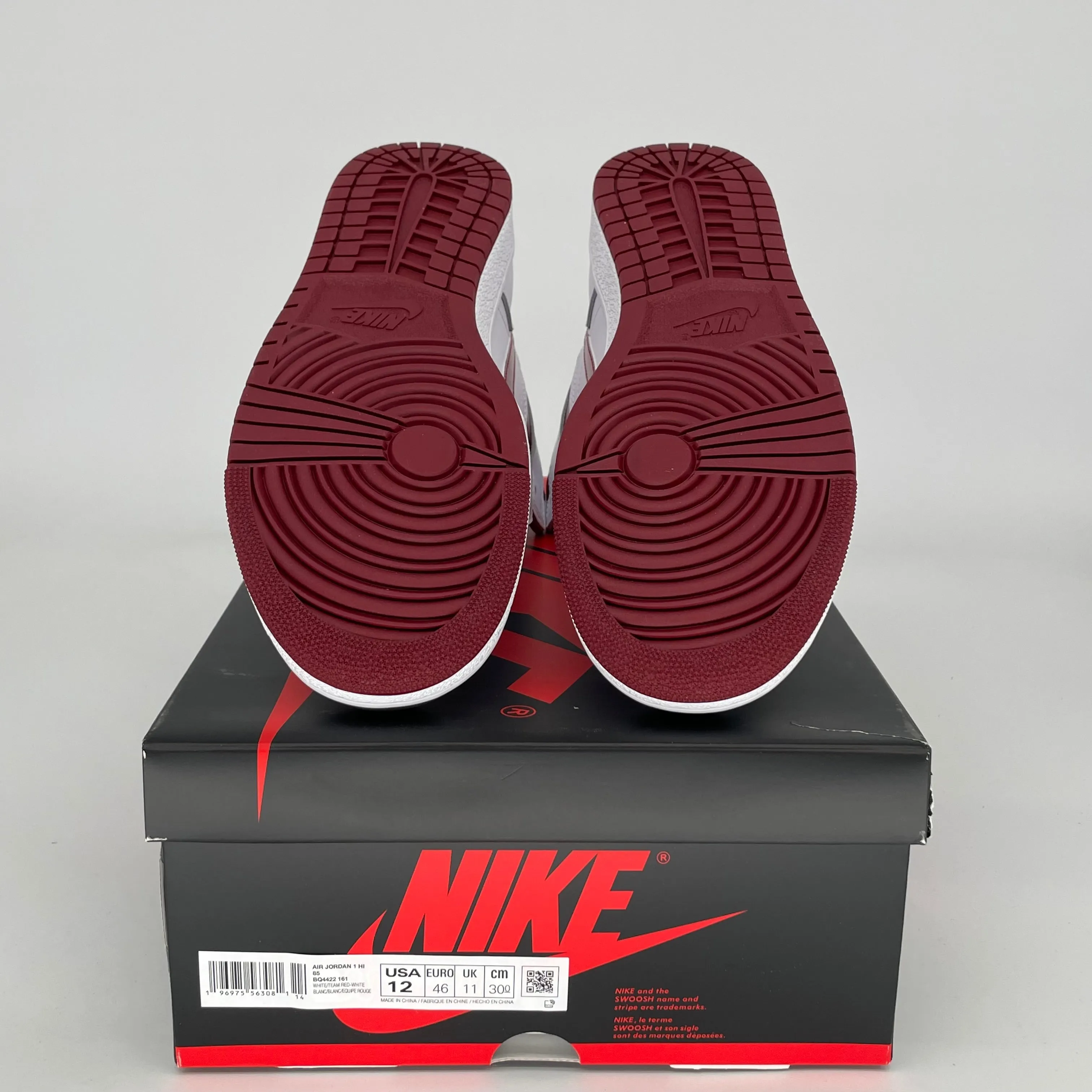 AIR JORDAN 1 85 METALLIC BURGUNDY SIZE 12 BQ4422-161
