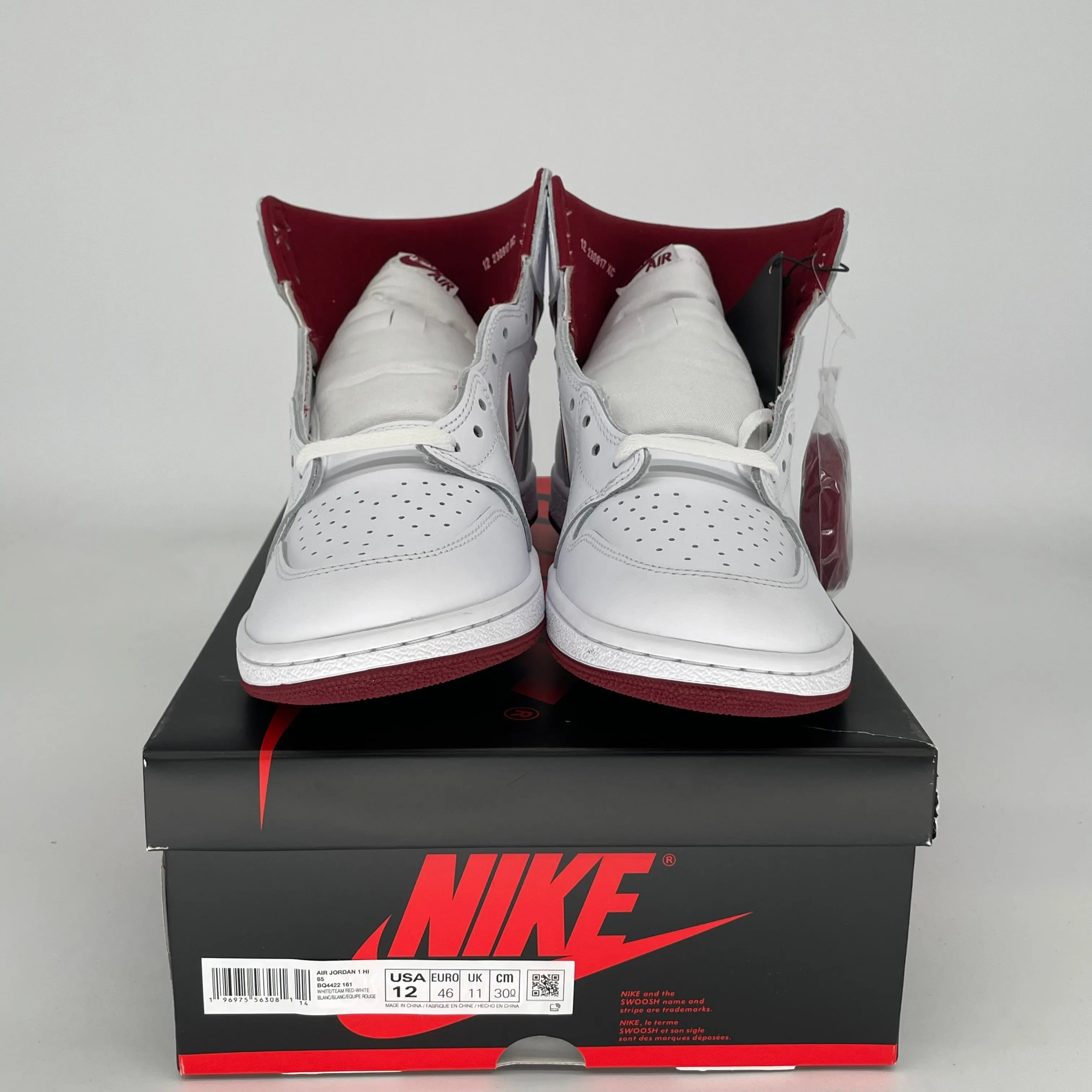 AIR JORDAN 1 85 METALLIC BURGUNDY SIZE 12 BQ4422-161