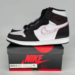 AIR JORDAN 1 DEFIANT WHITE BLACK GYM RED SIZE 13 CD6579-071