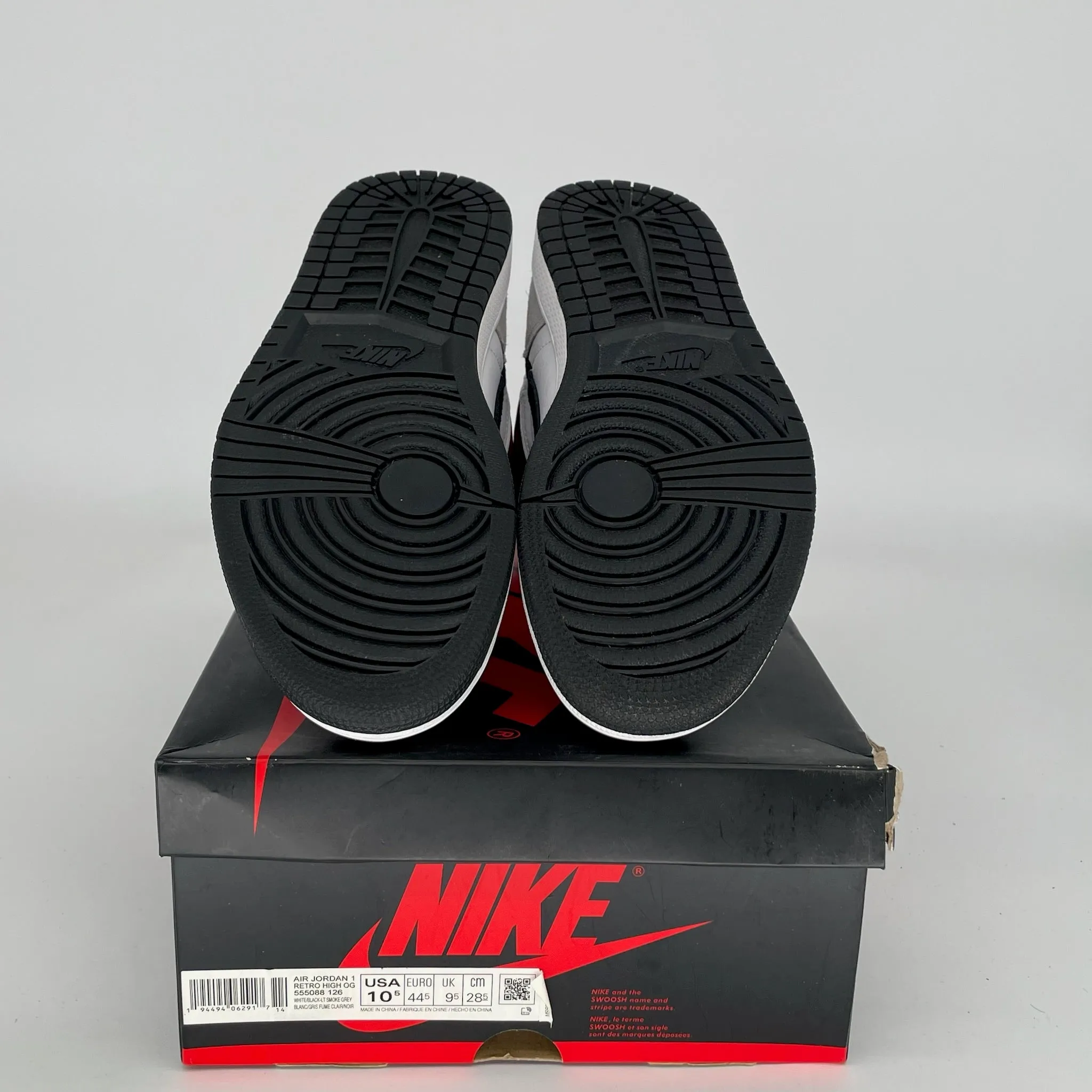 AIR JORDAN 1 LIGHT SMOKE GREY SIZE 10.5 555088-126