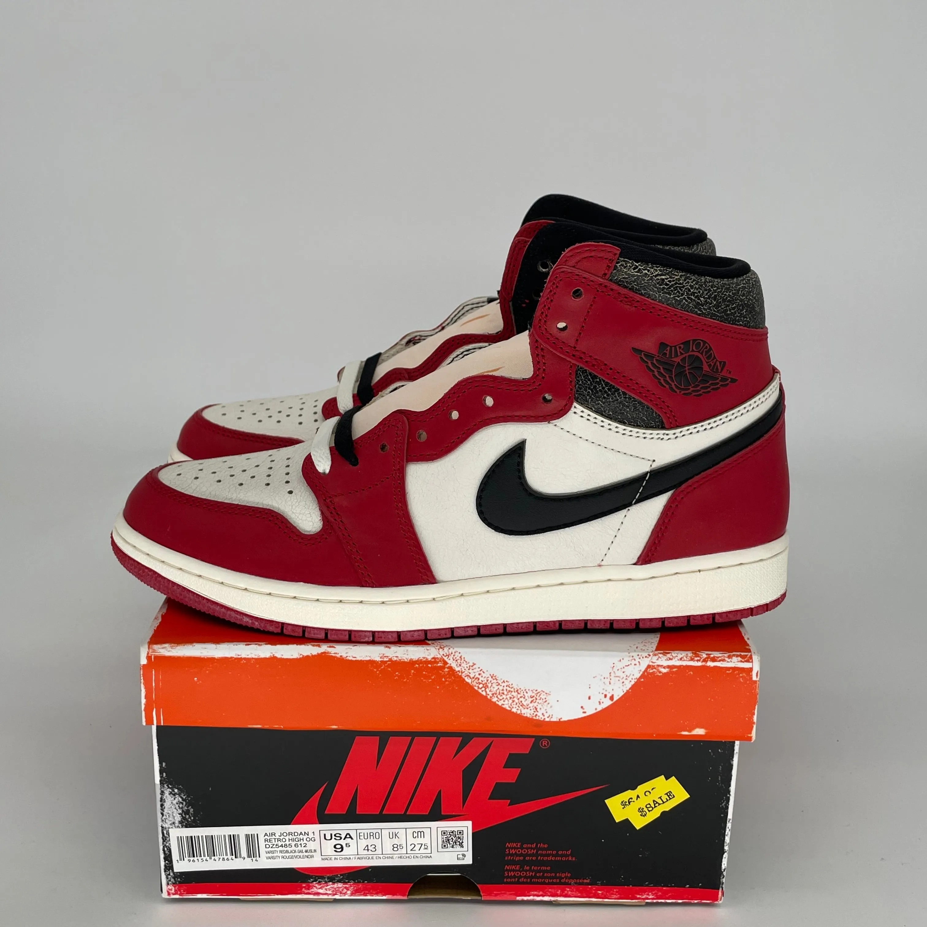 AIR JORDAN 1 LOST AND FOUND SIZE 9.5 DZ5485-612